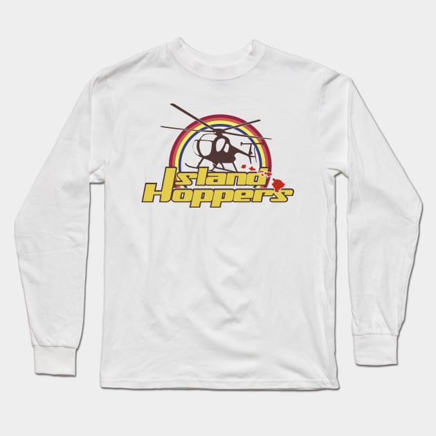 Magnum's Island Hoppers (for light coloured backgrounds) Long Sleeve T-Shirt by BeyondGraphic